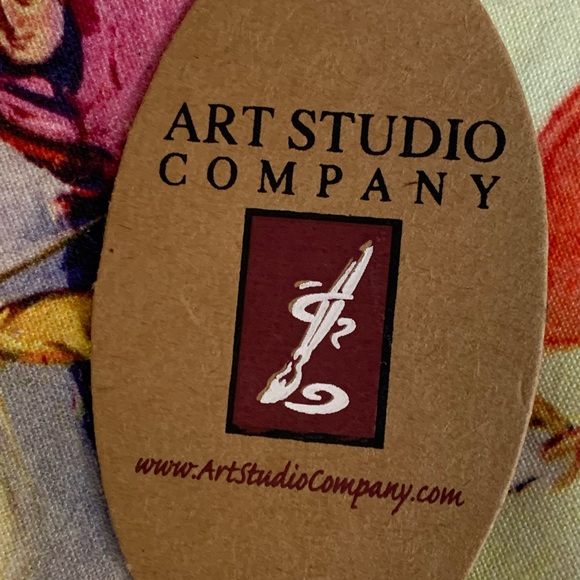 NWT Art Studio Company Retro Snow Skiing Couple Pouch Bag Accessories Makeup Bag - Picture 7 of 7